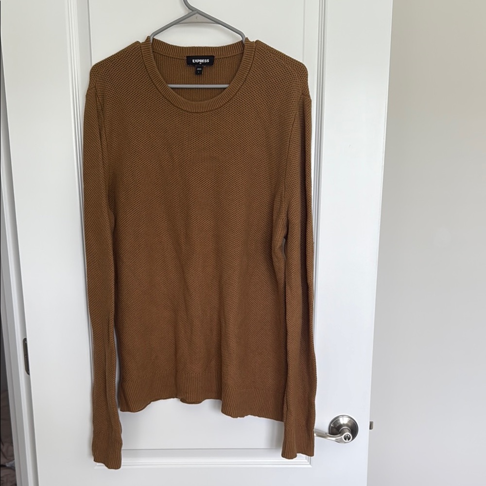 Express Tan Knit Pullover